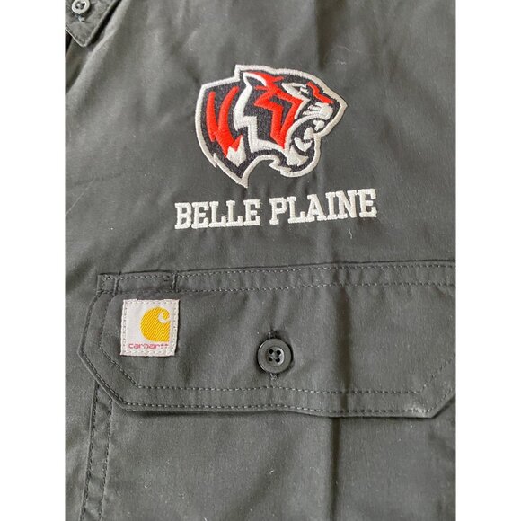 NWT Carhartt Relaxed Fit Black Short-Sleeve Shirt Belle Plaine Logo XL - Picture 3 of 13